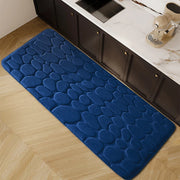 1pc Chic Cobblestone Design Kitchen Mat Soft Washable Anti-Skid Absorbent Home Decor Decor Rug