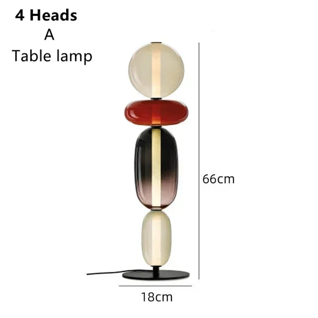 Italian Designer Creative Colored Glass LED Floor Light Living Room Bedroom Study table Lamps Indoor Lighting Decor Candy Lights