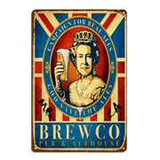 Metal Poster Classic Beer Brand Sign Wall Decor for Bar Pub Club Retro Wall Decoration Metal Plaque Pendant Art for Man Cave