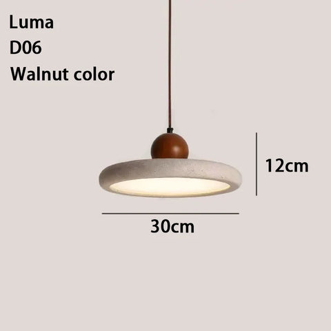 Luma Japanese Style Stone Pendant Lights Yellow Hole Stone Wabi-Sabi Led Hanging Lamp for Bedroom Bedside Dining Room Chandelier