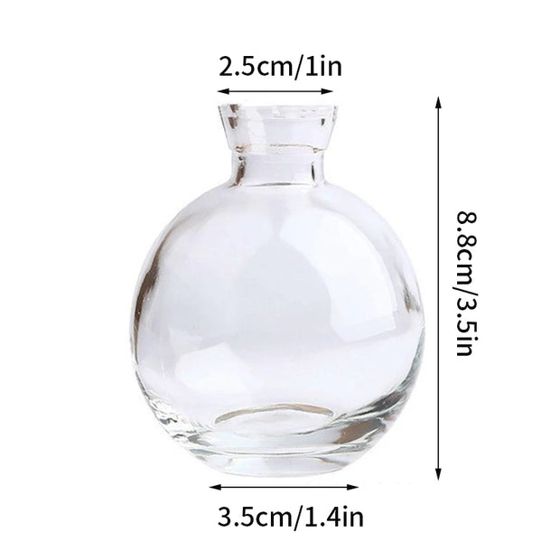 Vintage Flower Vase Mini Glass Vase Wedding Party Transparent Hydroponics Plant Flower Vases Desktop Ornaments Home Decorations