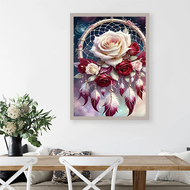 Evershine Diamond Embroidery Flower Picture Of Rhinestones Full Square Mosaic Dream Catcher Painting Drill Wall Art