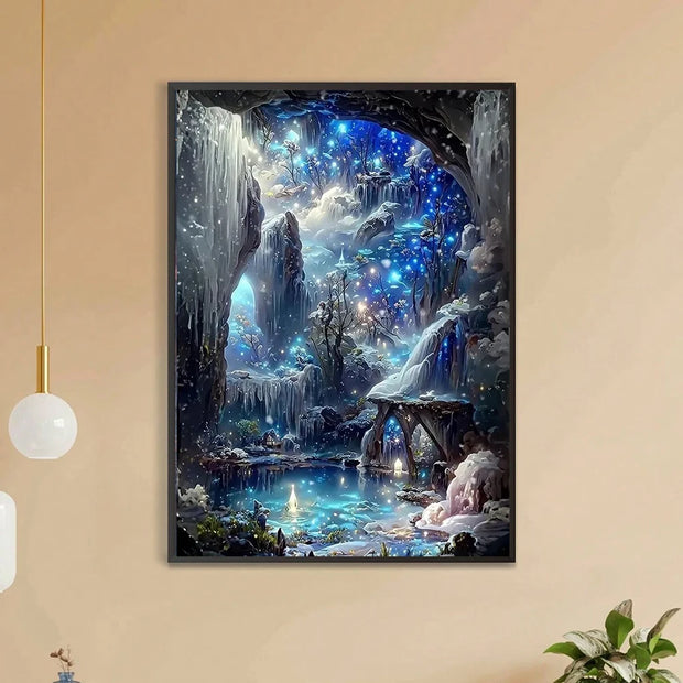 1 piece Starry Falls DIY diamond painting, DIY diamond painting set accessories, suitable for home living