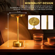 Wierless Simple Charging LED Desk Lamp restaurant Bar Table Lamp Dimming Atmosphere Retro Portable Charging Touch USB Read Lamp