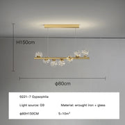 Nordic Ceiling Chandelier Suspension Glass Balls G9 Led for Table Dining Room Kitchen Long Hanging Lamp Office Front Desk Lights