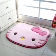 50x60cm Kawaii Hello Kitty Cartoon Rug Anime Kt Cat Plush Floor Mat Bathroom Non-Slip Carpet Car Cushion Soft Living Room Decor