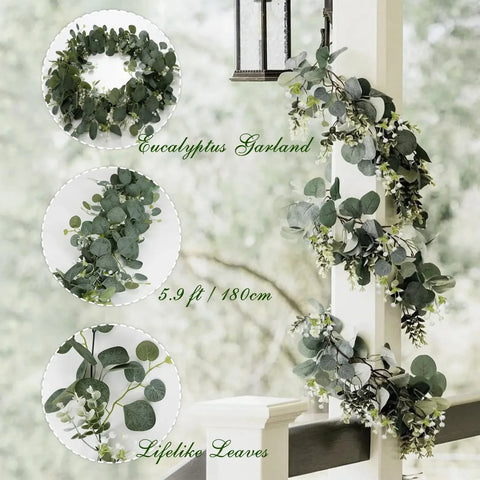 1 artificial leaf, green fake plant, spring vine, suitable for wedding, home, party decoration