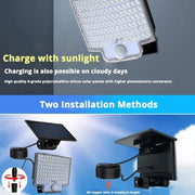 Solar Powered LED Wall Lights Split Type Garage Courtyard Lighting Super Bright Waterproof Human Body Sensing Street Lights