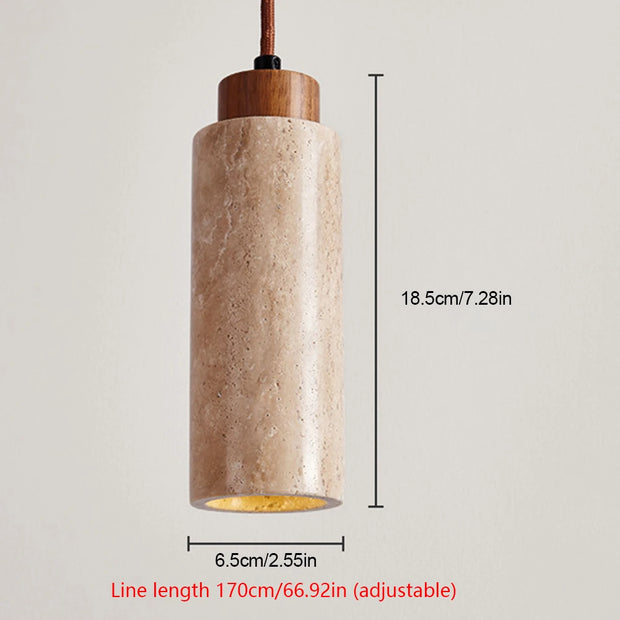 Stone Wood Cream Light Decorative Industrial Style Hanging Lamp Creative Bedside Cement Pendant Lamp for Living Room Bedroom