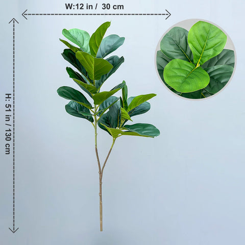 70/135cm Artificial Ficus Tree Branches Large Banyan Leaves Fake Rubber Plant Plastic Tall Plant Landscape For Home Garden Decor