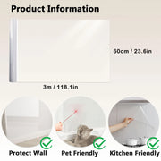 Transparent Wall Protective Film Stickers Kitchen Oil-Proof Sticker Electrostatic Protection Paper Waterproof Wallpaper