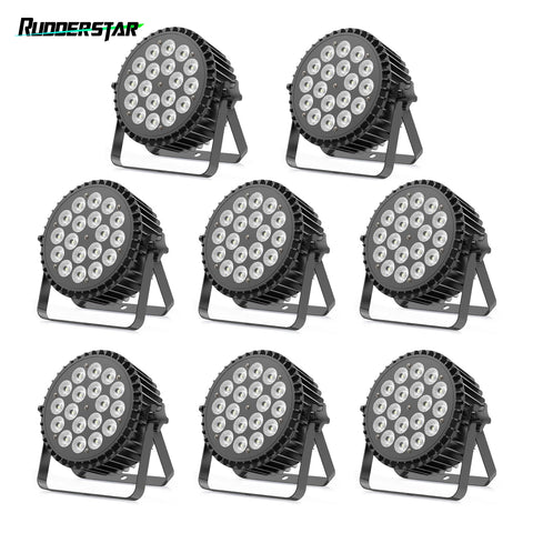 4/8PCS 18x10W RGBW 4-in-1 LED Par Lights Voice control Stage Effect Light Infinite Mixing &Rainbow Effect Disco Projection Light