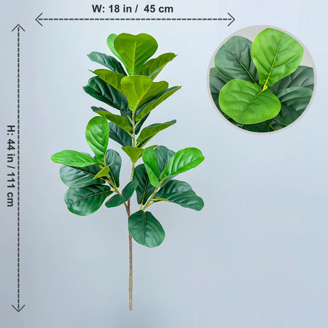 70/135cm Artificial Ficus Tree Branches Large Banyan Leaves Fake Rubber Plant Plastic Tall Plant Landscape For Home Garden Decor