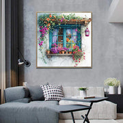 Momoart DIY Diamond Mosaic Window Picture Rhinestones Embroidery Landscape Full Square Round Painting Flower Handmade Gift