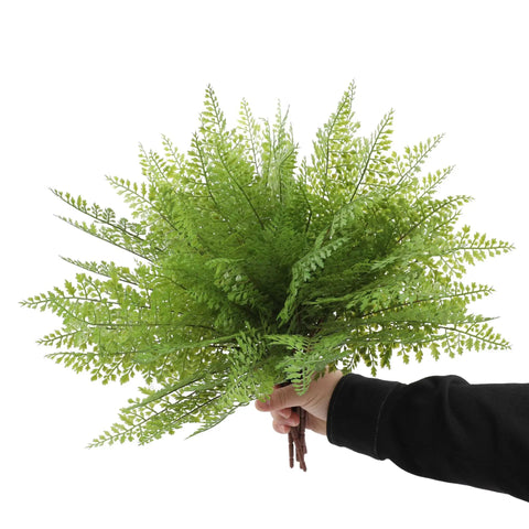 10PCS 45CM Artificial Plants Fake Boston Fern Greenery Outdoor UV Resistant Faux Plastic Plants Garden Porch Window Box Decor