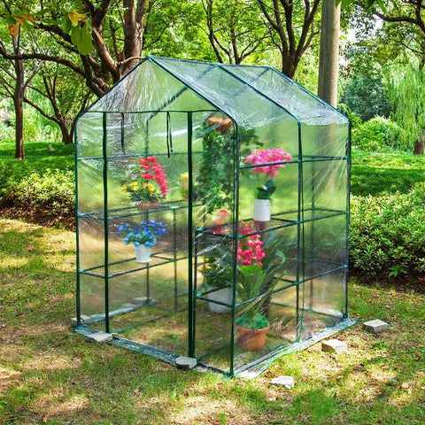 Large Walk-in Greenhouse Wintering Plant Protection Cover Outdoor Indoor Garden Flowe Potted Frost Rain Protection Grow Tent