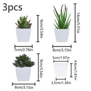 (A set of 3PCS) Simulated Mini Potted Plants Suitable For Decorating Homes, Restaurants, Tabletops, Windowsills, And Bookshelves