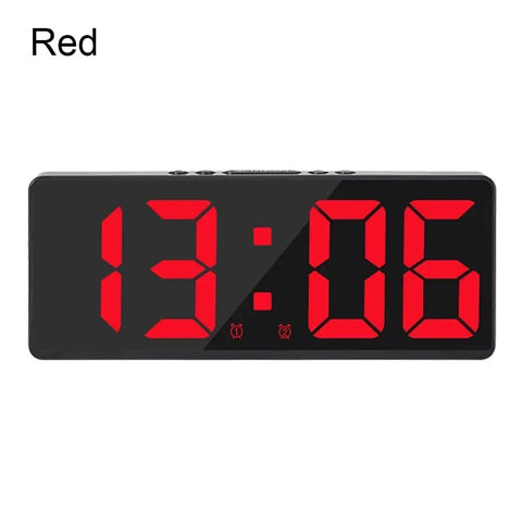 LED Digital Electronic Clock Backlight Large Number Alarm Clock Temperature Calendar Bedside Table Nightlight Home Decoration