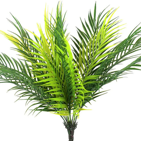 9 Big Palm Leaves Artificial Palm Leaves Fake Palm Tropical Jungle Plants Faux Palm Leaf Jungle Tropical Party Leave Decoration