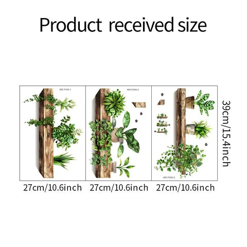 Creative Wall Stickers Potted Plant Decals Self-adhesive Removable Wall Mural DIY Wall Art Home Decoration Accessories