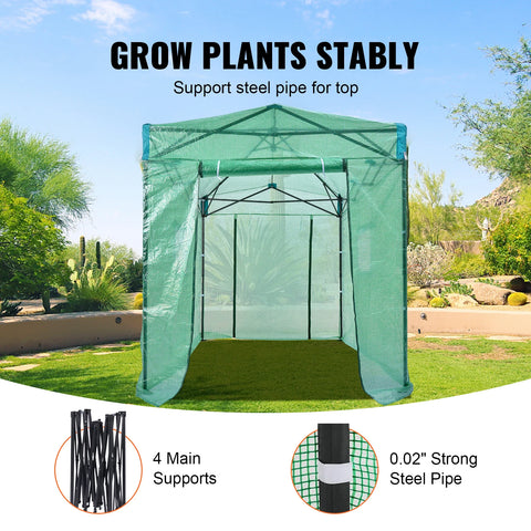 VEVOR Pop Up Greenhouse Outdoor Simplicity Pop-up Green House High Strength PE Cover for Garden Backyard Planting and Storage