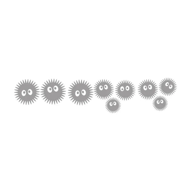 9pcs Dust Ball Soot Sprite Decals Funny Car Laptop Vinyl Art Sticker Children Room Door Decorative Trunk Bumper Decoration