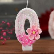 Birthday Candle Cake Topper Colour Changing Creative Number 0-9 Candle Flowers Digital Candles Girl Birthday Party Decoration