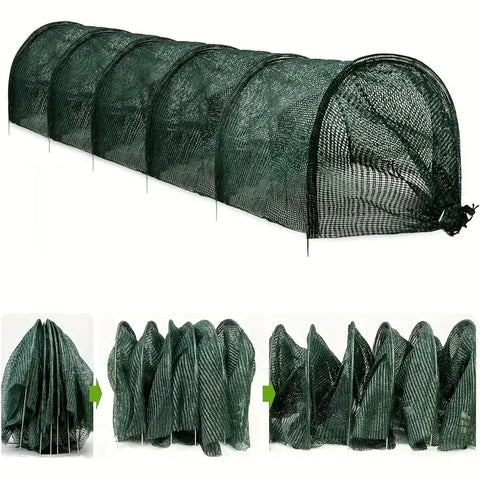 Outdoor Garden Greenhouse Tunnel Shade Net Cover Portable Cloche Hoops For Garden Courtyard Patio Farm Vegetable Plant Growing