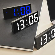 LED Digital Electronic Clock Backlight Large Number Alarm Clock Temperature Calendar Bedside Table Nightlight Home Decoration