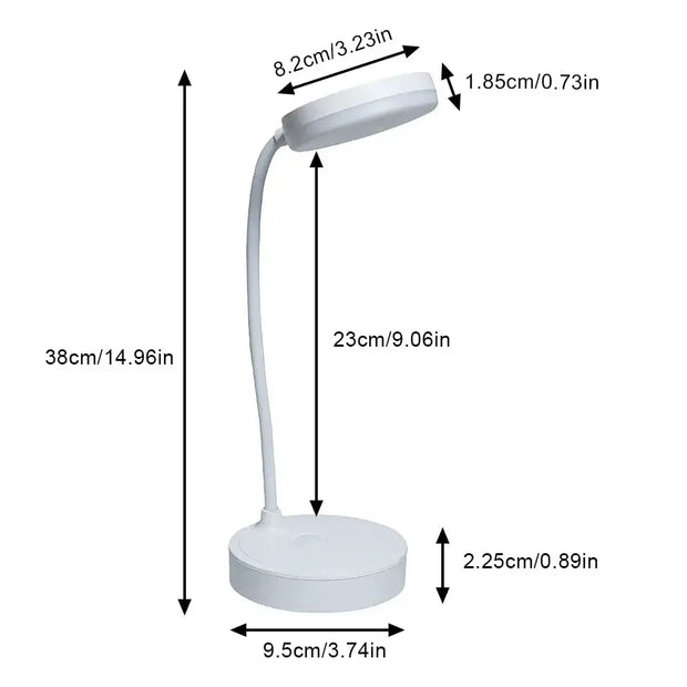 LED Portable Dimmable Table Lamp USB Plug Powered Desk Lamp Bedroom Reading Night Light Eye Protection LED Bedside Lamp