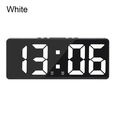 LED Digital Electronic Clock Backlight Large Number Alarm Clock Temperature Calendar Bedside Table Nightlight Home Decoration