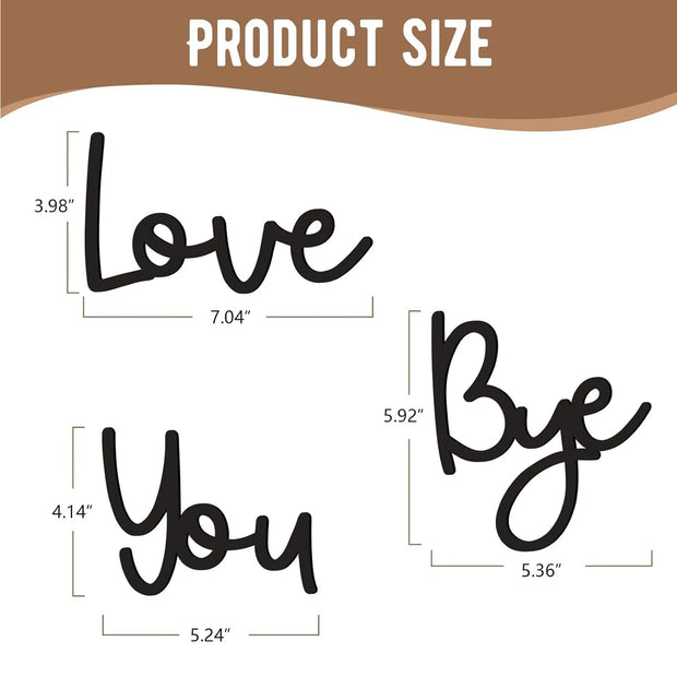 Love You Bye Wood Sign Home Decor Boho Decor 21.6” Wall Decor Express Love and Warm for Your Family Lovers Wall Art Gift Hallway