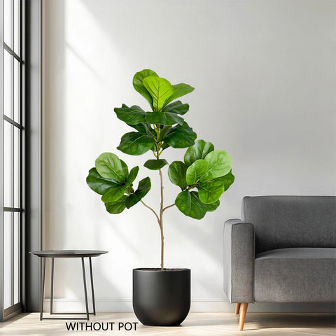 70/135cm Artificial Ficus Tree Branches Large Banyan Leaves Fake Rubber Plant Plastic Tall Plant Landscape For Home Garden Decor