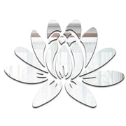 1mm Self Adhesive Acrylic Thick Mirror Sticker Lotus Acrylic Mirror Wall Sticker Home Living Room Bedroom Office Decoration