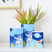 Starry Sky Astronaut Ceramic Book Model Vase Ins Style Creative High-end Home Decoration Ornaments Living Room Flower Vases Home