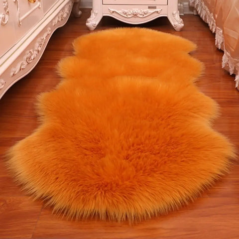 Faux Fluffy Shaggy Rugs Artificial Sheepskin Long Hair Carpet Floor Wool Fluffy Mat Home Decor Non Slip For Living Room Bedroom