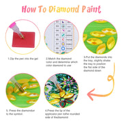 GATYZTORY Butterfly Wreath Special Shaped Diamond Painting Kit Table Top Diamond Painting Ornament Kits Home Decoration