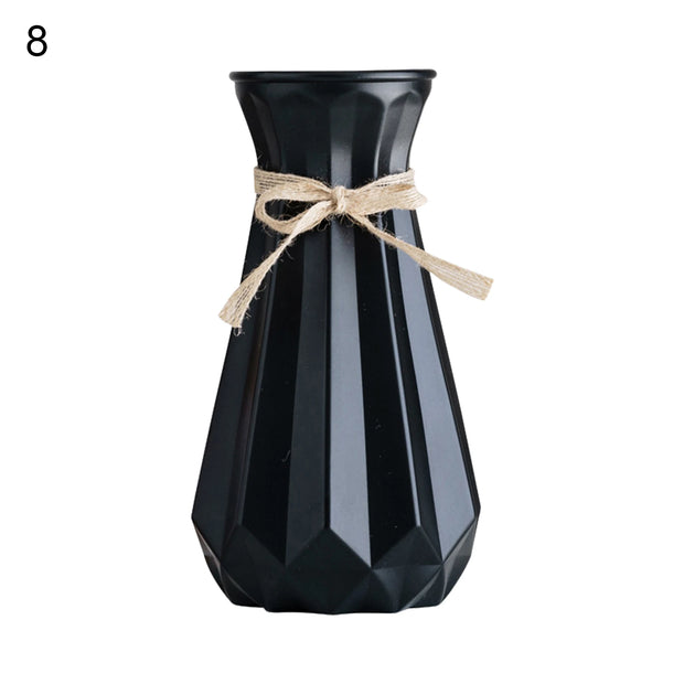 1Pc Decorative Vase Elegant Fine Workmanship Flower Vase for Home Decoration Modern Plastic Flower Pot for Room Wedding Ornament