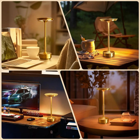 Wierless Simple Charging LED Desk Lamp restaurant Bar Table Lamp Dimming Atmosphere Retro Portable Charging Touch USB Read Lamp