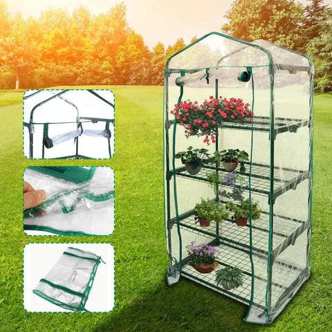 PVC Greenhouse Cover Household Plant Greenhouse Cover Mini Garden Warm Room Garden Waterproof Protect Cover Plant Grow