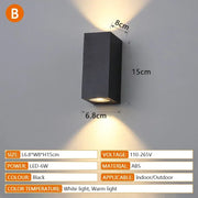 Outdoor Waterproof LED Wall Lamp Modern Simple Indoor Bedroom Balcony Garden Corridor Decorative Wall Lamp LED Light AC85-265V