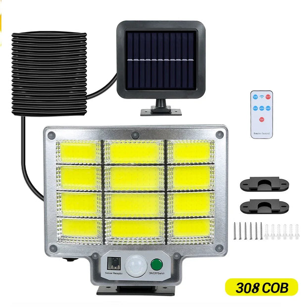 Solar Powered LED Wall Lights Split Type Garage Courtyard Lighting Super Bright Waterproof Human Body Sensing Street Lights