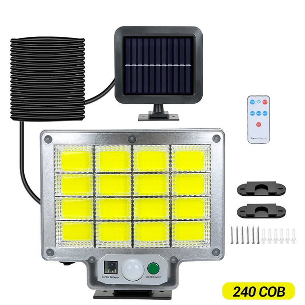 Solar Powered LED Wall Lights Split Type Garage Courtyard Lighting Super Bright Waterproof Human Body Sensing Street Lights