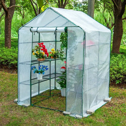 Large Walk-in Greenhouse Wintering Plant Protection Cover Outdoor Indoor Garden Flowe Potted Frost Rain Protection Grow Tent