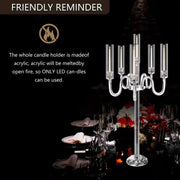 1-10 PCS 5 Arms Candelabra Acrylic Candle Holders Wedding Table Centerpieces Flower Stands Party Candlesticks Decoration