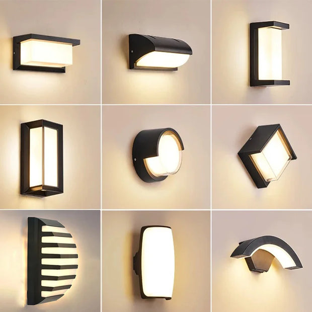 LED Outdoor Wall Lamp Waterproof IP66 110V 220V indoor bedroom living room outdoor porch wall light garden decorative light