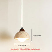 Stone Wood Cream Light Decorative Industrial Style Hanging Lamp Creative Bedside Cement Pendant Lamp for Living Room Bedroom