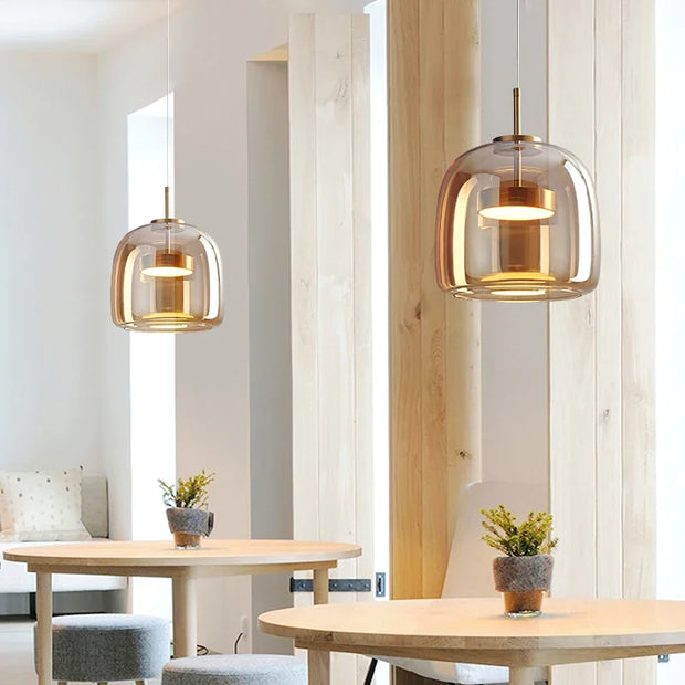 Nordic LED Galss Pendant Lights Modern Luxury Hanging Chandeliers Lighting Fixtures Restaurant Pendant Lamp Luminaire Suspension