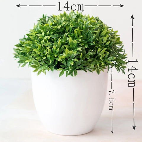 Artificial Plastic Plants Bonsai Small Tree Pot Fake Plant Potted Flower Home Room Table Decoration Garden Arrangement Ornaments