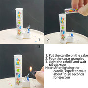 Surprise Candles Happy Birthday Cake Decorated Candles Creative Catapult Candy Effects Decorated Candles